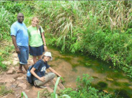 DukeEngage students with Dr. Boadu